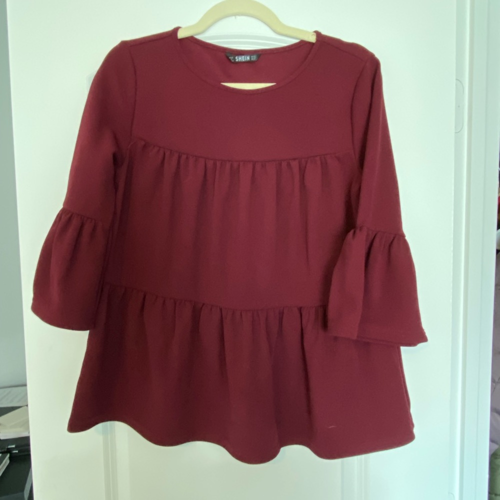 SHEIN | Maroon/Burgundy Blouse